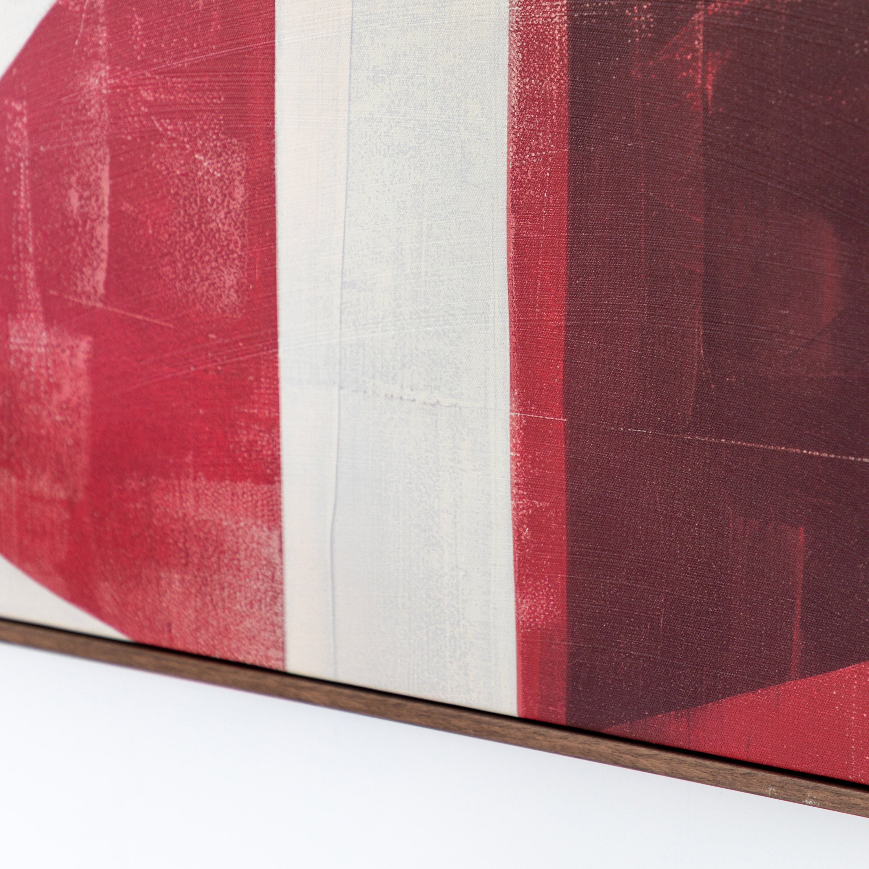 Ruby Red Abstract Framed Canvas Wall Art